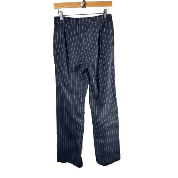 Nafsika Skourti Naughty Trousers Navy Pinstripe Pants UK 10 or US 6 - Picture 3 of 14